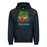 Navy keep on trucking with western truck Urban Hoodie - HRA Design Shop