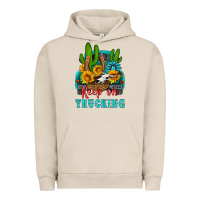 Pigment French Oak keep on trucking with western truck Urban Hoodie - HRA Design Shop