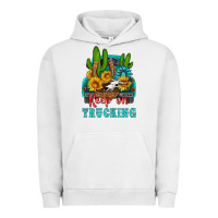 Pigment Lunar Rock keep on trucking with western truck Urban Hoodie - HRA Design Shop