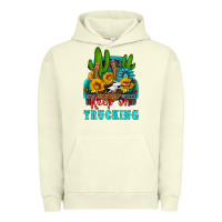 Pigment Pistachio keep on trucking with western truck Urban Hoodie - HRA Design Shop