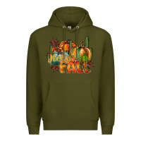 Army Green hallo fall Premium Hoodie - RacoonDesign