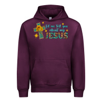 Mauve Wine let me tell you about my jesus Urban Hoodie - HRA Design Shop
