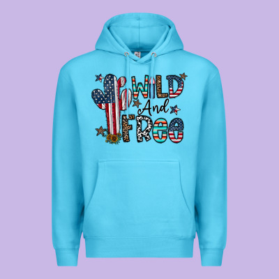 Wild And Free Premium Hoodie Designed By Cowhidedigitalart