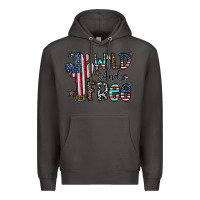 Smoke wild and free Premium Hoodie - CowhideDigitalArt
