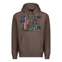 Coffee wild and free Premium Hoodie - CowhideDigitalArt