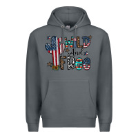 Rock wild and free Premium Hoodie - CowhideDigitalArt