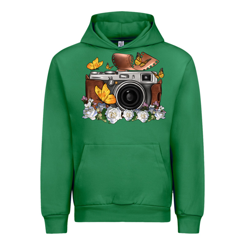Floral Butterfly Film Roll Vintage Camera Urban Hoodie by FaDigitalArtStudio | Teevron