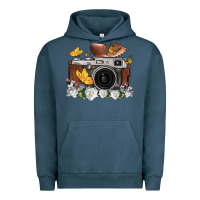 Pigment Midnight Navy floral butterfly film roll vintage camera Urban Hoodie - FaDigitalArtStudio