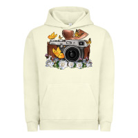 Pigment Pistachio floral butterfly film roll vintage camera Urban Hoodie - FaDigitalArtStudio