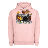Pigment Salmon floral butterfly film roll vintage camera Urban Hoodie - FaDigitalArtStudio
