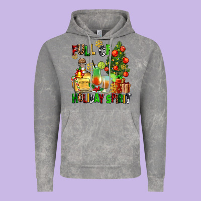 Full Of Holiday Spirit Vintage Hoodie Designed By Adodesignshop