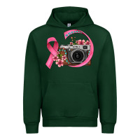 Forest Green floral cancer ribbon vintage camera Urban Hoodie - FaDigitalArtStudio