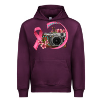 Mauve Wine floral cancer ribbon vintage camera Urban Hoodie - FaDigitalArtStudio