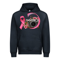 Navy floral cancer ribbon vintage camera Urban Hoodie - FaDigitalArtStudio