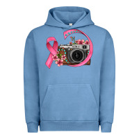 Pigment Pebble Blue floral cancer ribbon vintage camera Urban Hoodie - FaDigitalArtStudio