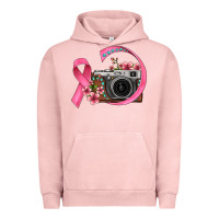 Pigment Salmon floral cancer ribbon vintage camera Urban Hoodie - FaDigitalArtStudio