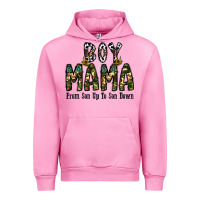 Fuchsia Pink Boy Mama From Son Up To Son Down Urban Hoodie - CowhideDigitalArt