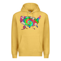 Antique Gold lgbtq america map Premium Hoodie - HRA Design Shop