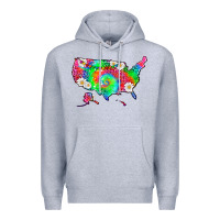 Heather Grey lgbtq america map Premium Hoodie - HRA Design Shop