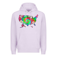 Lilac lgbtq america map Premium Hoodie - HRA Design Shop