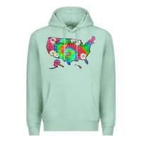 Seafoam lgbtq america map Premium Hoodie - HRA Design Shop