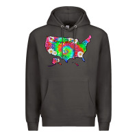 Smoke lgbtq america map Premium Hoodie - HRA Design Shop
