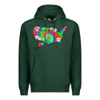 Sports Green lgbtq america map Premium Hoodie - HRA Design Shop