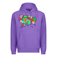 Purple lgbtq america map Premium Hoodie - HRA Design Shop