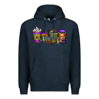 Navy Halloween Coffee Drink Premium Hoodie - RacoonDesign