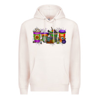 Pale Pink Halloween Coffee Drink Premium Hoodie - RacoonDesign