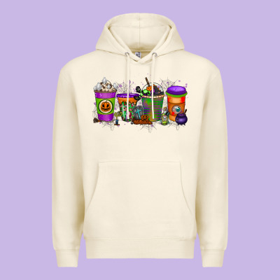 Halloween Coffee Drink Premium Hoodie Designed By Racoondesign