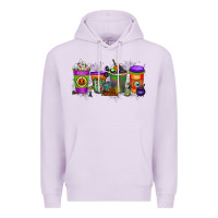 Lilac Halloween Coffee Drink Premium Hoodie - RacoonDesign