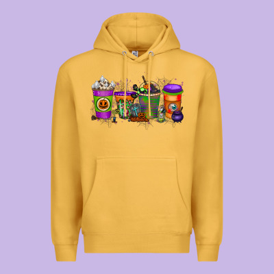 Halloween Coffee Drink Premium Hoodie Designed By Racoondesign