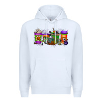 White Halloween Coffee Drink Premium Hoodie - RacoonDesign
