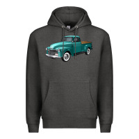 Charcoal Heather western truck left 34 view Premium Hoodie - FaDigitalArtStudio
