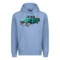 Colony Blue western truck left 34 view Premium Hoodie - FaDigitalArtStudio