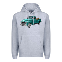 Heather Grey western truck left 34 view Premium Hoodie - FaDigitalArtStudio