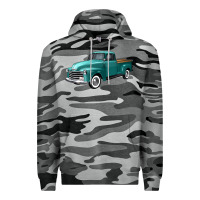 Slate Camo western truck left 34 view Premium Hoodie - FaDigitalArtStudio