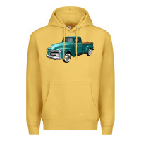 Antique Gold western truck left 34 view Premium Hoodie - FaDigitalArtStudio