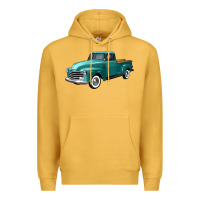 Mustard western truck left 34 view Premium Hoodie - FaDigitalArtStudio