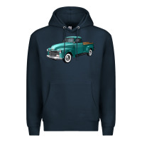 Navy western truck left 34 view Premium Hoodie - FaDigitalArtStudio