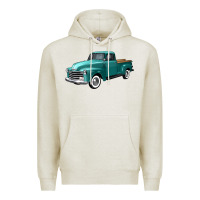 Oatmeal Heather western truck left 34 view Premium Hoodie - FaDigitalArtStudio
