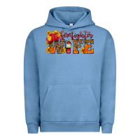 Pigment Pebble Blue firefighter wife with hat sunflowers Urban Hoodie - HRA Design Shop