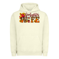 Pigment Pistachio firefighter wife with hat sunflowers Urban Hoodie - HRA Design Shop