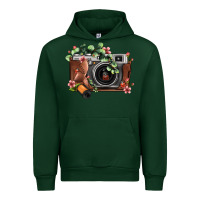 Forest Green floral eucalyptus film roll vintage camera Urban Hoodie - FaDigitalArtStudio