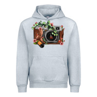 Heather Grey floral eucalyptus film roll vintage camera Urban Hoodie - FaDigitalArtStudio