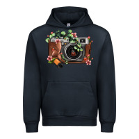 Navy floral eucalyptus film roll vintage camera Urban Hoodie - FaDigitalArtStudio