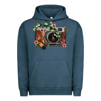 Pigment Midnight Navy floral eucalyptus film roll vintage camera Urban Hoodie - FaDigitalArtStudio
