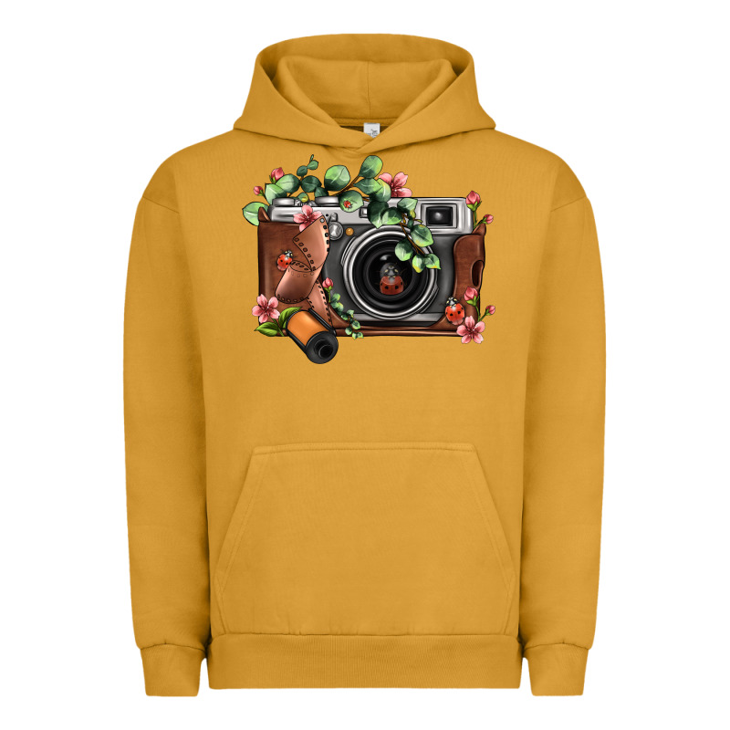 Floral Eucalyptus Film Roll Vintage Camera Urban Hoodie by FaDigitalArtStudio | Teevron