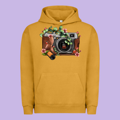 Floral Eucalyptus Film Roll Vintage Camera Urban Hoodie Designed By Fadigitalartstudio